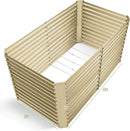 Land Guard 6x3x3ft Rectangular Galvanized Raised Garden Beds, Large-Capacity Metal Planter Box Outdoor, Durable Deep Raised Garden Bed 3ft Tall, Raised Beds for Gardening Vegetables, Cream Yellow by CozyNest Decor