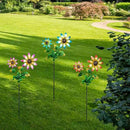 3 Pack Frog＆Flowers Garden Stakes Decor,Metal Yard Art Decorative Garden Stakes,Metal Flowers Spring Outdoor Decor for Mom,Women,Grandma by CozyNest Decor