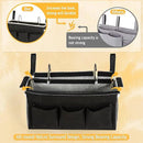 Bedside Caddy Bedside Organizer Bedside Storage Caddy with Fixed Straps and Water Bottle Holder for Home College Dorm Bunk Bed Hospital Bed Crib Bed Rails (2pcs Black) by CozyNest Decor