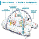 Baby Play Mat, 7-in-1 Tummy Time Activity Gym Mat, Washable Baby Lounger Nest, Portable Floor Seat for Home & Travel, Baby Essentials Gift for Infant Newborn 0-6-12-18 Months by TinyTreasures Baby Boutique