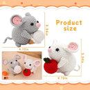 RUQKNO Crochet Kit for Beginners， 2 Pcs Hamster Amigurumi Crochet Animal Kit with Step-by-Step Video Tutorials, Easy-to-Learn Beginner Crochet Kit for Adults & Kids, All-in-One Craft Supplies by TinyTreasures Baby Boutique