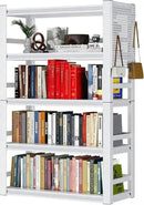 White Garage Shelving, 5 Tier Adjustable Shelving Units, Heavy Duty Metal Shelves, Bookshelf for Garage, Pantry, Basement, Living Room by CozyNest Decor