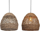 Arturesthome Woven Pendant Light, Modern Boho Hanging Lamp with Handwoven Rattan Shade, Farmhouse Coastal Pendant Light Fixtures for Kitchen Island, Dining Room, Bar, Foyer Hallway D 13.7in by GreenHaven Gardens