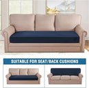 H.VERSAILTEX Velvet Stretch Individual Couch Cushion Cover Plush Cushion Slipcover for Loveseat Sofa Cushion Furniture Protector Seat Cushion Sofa Cover (1 Piece Sofa Cushion Cover, Navy) by CozyNest Decor