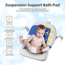 Collapsible Baby Bathtub for Newborn, Foldable Baby Bath Tub with Thermometer & Soft Floating Cushion & Drain Hole, Portable Travel Infant Bath Tubs for Newborns to Toddlers 0-36 Months Boy,NavyBlue by TinyTreasures Baby Boutique