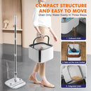 KZKR Spin Mop and Bucket Set with Self Separation Dirty and Clean Water System, Self Wringing 360° Rotating Square Mop Head for Home Floors Cleaning (2.0 Mop and Bucket Set (6 Pads) Ship by Amazon) by CozyNest Decor