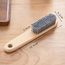 2PCS Wood Laundry Brush, Long Handle Clothing Stain Remover Scrubber, Soft Bristle for Scrubbing Out Tough on Delicate, Easy to Grip Hand Washing Clothes by CozyNest Decor