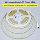 24V COB LED Strip Light Warm White 3000K 5M/16.4ft 2400LEDs Waterproof IP65 Uniform Glow CRI 93+ Flexible LED Tape Lights for DIY Cabinet Bedroom Kitchen Home Decor(No Power Supply) by GreenHaven Gardens