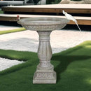 SKYFIRE 20”Dia.X 23.8”Tall Outdoor Birdbath with Pedestal - Modern Garden Birdbaths Outdoor Decor for Bird Spa & Birdfeeder, Floor Bird Baths for Garden Patio, Yard, Lawn by GreenHaven Gardens