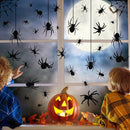 4 Sheets Spider Window Clings - Double-Sided Removable Glass Decals, Halloween Themed Window Stickers for Kids Party Decorations by CozyNest Decor