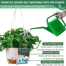 10 Inch Hanging Planters for Indoor Plants,Set of 2 Hanging Pots for Plants with Self-Watering, Outdoor Hanging Plant Pot with Drainage and 2 Kinds of Hanging Baskets Hangers for Home Decor and Garden by GreenHaven Gardens