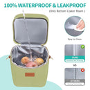 PIIOSER Breastmilk Cooler Bag with Ice Pack Fits 6 Baby Bottles Up to 9 Ounce, Insulated Baby Bottle Tote Bags, Double Layer Waterproof Leak-Proof with Shoulder Strap for Nursing & Working Mom (Green) by TinyTreasures Baby Boutique