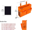 Surblue Caddy Hanging Organizer Bedside Storage Bag for Bunk and Hospital Beds, Orange, Small by CozyNest Decor