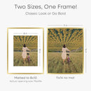 Homeforia 11x14 Picture Frame Gold, High End Metal 11x14 Poster Frames with Mat for 8x10, 11 x 14 Gold Frame Matted to 8 x 10 inch Photo, 11by14 Thin Hanging Frames, Tempered Glass, Wall Kit, Set of 1 by CozyNest Decor