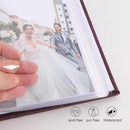 RECUTMS Photo Album 4x6 with Writing Space 100 Photos Photo Book, Leather Cover Picture Album with Memo Areas for Wedding Anniversary Family Baby Couple Valentines Graduation Travel (Purple) by TinyTreasures Baby Boutique