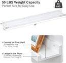 Floating Picture Ledge Shelves 48 Inch Solid Oak Wood Set of 2, Rustic Wall Storage Shelves with Lip, Kids Bookshelf, Photo & Picture Ledge Shelves for Bedroom, Living Room, Kitchen by CozyNest Decor