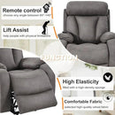 Power Lift Chair Recliners for Elderly, Modern Overstuffed Electric Seniors Recliner Chair with Remote Control Side Pocket for Living Room Bedroom (Dark Grey) by CozyNest Decor