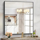 Black Bathroom Mirror for Wall, 36x40 Inch Rectangle Mirrors with Metal Frame, Modern Rectangular Wall Mirror for Bathroom Living Room, Entryway Hangs Horizontal or Vertical by CozyNest Decor