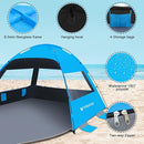 Venustas Beach Tent Sun Shelter for 3/4-5/6-7/8-10 Person, UPF 50+ UV Protection Beach Canopy, Lightweight and Easy Setup Cabana, Portable Shade Tent by TinyTreasures Baby Boutique