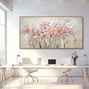 YJYart Landscape Wall Art Floral Wall Pictures Pink and White Canvas Wall Artwork 36"x70" Wall Prints for Living Room Office Wall Decor by CozyNest Decor