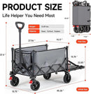 Collapsible Wagon Cart with Wheels Foldable,Folding Beach Wagons Carts Foldable for Grocery Shopping Camping Garden Fishing Sports by GreenHaven Gardens
