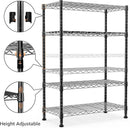 1000 lbs Storage Shelving Steel Heavy Duty 4-Tier Utility Shelving Unit Steel Organizer Wire Rack for Home,Kitchen,Office (13.7" D x 29.5" W x 47.2" H) by CozyNest Decor