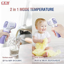 CEM DT-8806 Digital Thermometer for Adults and Kids, No Touch Forehead Thermometer for Baby, 2 in 1 Body Surface Mode Infrared Thermometer with Fever Alarm and Instant Accuracy Readings, Purple by TinyTreasures Baby Boutique
