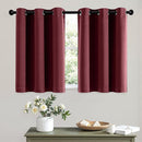 MIULEE Short Curtains for Windows - Christmas Burgundy Red Blackout Half Window Curtains Thermal Insulated Drapes for Kitchen Bedroom Bathroom Grommet Top Small Basement Tiers W40 x L36 Inch 2 Panels by TinyTreasures Baby Boutique