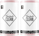 Fantasticlean Microfiber Cleaning Cloth Roll -150 Sheets, Tear Away Microfiber Towels, 12" x 12", Reusable Washable, Ultra Absorbent Dish Rags for Car, Home, Garage or Shop (2 Rolls of Pink) by CozyNest Decor