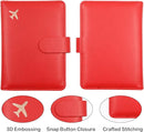 Melsbrinna Rfid Passport Holder for Travel women/Men, Cute Passport Wallet Rfid Blocking Card Slots, Rfid Passport Cover/CaseTravel Wallet, Passport Book Holder (1, Red2) by TinyTreasures Baby Boutique