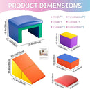 SURPCOS Foam Climbing Blocks for Toddlers - Soft Play Set for Toddlers 1-3 - Climbing Toys - Baby Climbing Gym - Great for All Ages (6 Pc Colorful Soft Play Area Set) by TinyTreasures Baby Boutique