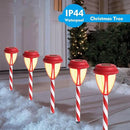 Dynaming 10Pack Solar Christmas Garden Lights, Outdoor Solar Powered Solar Candy Cane Pathway Markers, Waterproof & Auto On/Off Xmas Decorative Lights for Patio Yard Walkway Driveway Decor, Warm White by GreenHaven Gardens