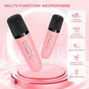 YLL Mini Karaoke Machine for Kids Adults, Portable Bluetooth Speaker with 2 Wireless Microphones, Most Popular Toys Birthday Gifts for Girls 4, 5, 6, 7, 8, 9, 10, 11, 12+ Years Old Toddler Teens（Rose） by TinyTreasures Baby Boutique