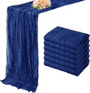 10FT 6 Pack Royal Blue Cheesecloth Table Runner 20 x 120 Inch Long Rustic Gauze Cheese Cloth Table Runner for Wedding Bridal Baby Shower Table Decorations Boho Fabric Sheer Birthday Party Table Decor by CozyNest Decor