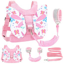 Accmor Toddler Harness Leash, 3 in 1 Cute Butterfly Kids Leash + Anti Lost Wrist Link for Outdoor Travel, Adorable Child Walking Harness Wristband Assistant Strap Belt Protector for Baby Girls (Pink) by TinyTreasures Baby Boutique