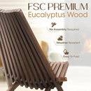 IDZO Elina FSC Eucalyptus Tamarack Chair, 300Lbs Capacity Modern Adirondack Style, Wooden Folding Seat, for Fire Pit Outdoor & Indoor - Cinnamon, Single by CozyNest Decor