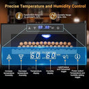 Electric Humidor for Cigars, 50L 300 Counts Large Capacity,Thermostatic Desktop Electric Cooler Cabinet with Digital LED Screen, Safety Lock,Smart Humidity & Temp Control, Gifts for Men by CozyNest Decor