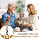 FEED GARDEN Metal Bird Feeders for Outdoors Hanging, 6-Port Tube BirdFeeders for Outside, Finch Feeders for Outside, Brushed Copper Finishing, Bird Feeder with Heavy Duty Metal Lid, Chew-Proof 1 Pack by CozyNest Decor