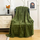 YUSOKI Luxury 3D Bubble Throw Blanket 2lb,All Ages,Home Decoration, (Olive Green,50 * 60inches) by CozyNest Decor