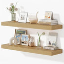 Dreamland 36 Inches Floating Shelves for Wall, 9.3" Deep Long Floating Shelves Set of 2, Large Display & Storage Shelf, Wall Shelf for Bathroom Bedroom Living Room Kitchen Office, Oak by CozyNest Decor