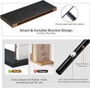 Floating Shelves - 2 Pack 9 Inch Rustic Wooden Wall Shelves - Extra Deeper & Thicker Wall Mounted Storage Shelf for Living Room, Kitchen, Farmhouse - 24" W x 9" D x 1.6" H - Rustic Black by CozyNest Decor