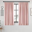 ANRODUO Light Pink Blackout Curtains for Girls Bedroom Living Room, Back Tab Rod Pocket Pinch Pleated Thermal Insulated Room Darkening Curtains 72 Inches Long 2 Panels, 42 x 72 Inch by TinyTreasures Baby Boutique