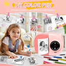 Instant Print Camera Toy for Kids, Girls Birthday Gifts for 3 4 5 6 7 8 Year Old Learning Music Story Player, 1080P HD Dual-Lens Creative Instant Camera (Pink) by TinyTreasures Baby Boutique