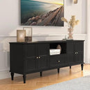 ARTPOWER 67'' Mid-Century Modern TV Stand with Storage Drawer and Doors, Long TV Stand with Adjustable Shelves for 75 Inch TV for Living Room, Bedroom, Black by CozyNest Decor