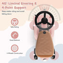 HONEY JOY Ride On Push Car, Outdoor Toddler Riding Toys w/Steering Wheel, Horn & Storage, Foot-to-Floor Sliding Car, No Batteries, Retro Baby Ride On Toys for Boys and Girls (Pink) by TinyTreasures Baby Boutique