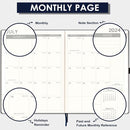 2024-2025 Planner - 2025 Planner Weekly and Monthly, Jul. 2024 - Jun. 2025, 8.5" x 11", Leather Cover Planner with Thick Paper, Back Pocket with Notes Pages - Grey by TinyTreasures Baby Boutique