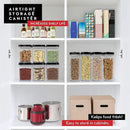 DWËLLZA KITCHEN Airtight Food Storage Containers with Lids – 4 Piece Set Air Tight Kitchen Storage Containers Clear Pantry Organization and Storage Set BPA-Free - Keeps your Food Fresh & Dry by CozyNest Decor
