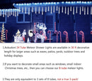 Aokudoni Christmas Lights Outdoor, 24 Tubes Meteor Shower Lights (Equivalent to 3 Sets of 8-Tubes), Waterproof Outside Christmas Decorations for Tree Window Yard Party Holiday, UL Plug, White by GreenHaven Gardens