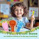 R&DLanci Animal Crayons for Kids, 11-colors Washable Crayon Set with Eraser & Drawing Paper, Non-Toxic Crayon, Easy to Hold, Mess-Free Crayons for Toddlers, Art Supplies for Toddlers and Kids Ages 3+ by TinyTreasures Baby Boutique