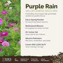 Eden Brothers Purple Rain Flower Mixed Seeds for Planting, 1 lb, 480,000+ Seeds with Zinnia Purple Prince & Violet Queen, Cosmos | Attracts Pollinators, Plant in Spring, Zones 3, 4, 5, 6, 7, 8, 9, 10 by GreenHaven Gardens